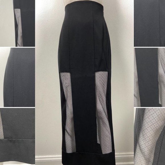 Karl Lagerfeld Dresses & Skirts - VINTAGE KARL LAGERFELD MESH GOTH PENCIL SKIRT 6